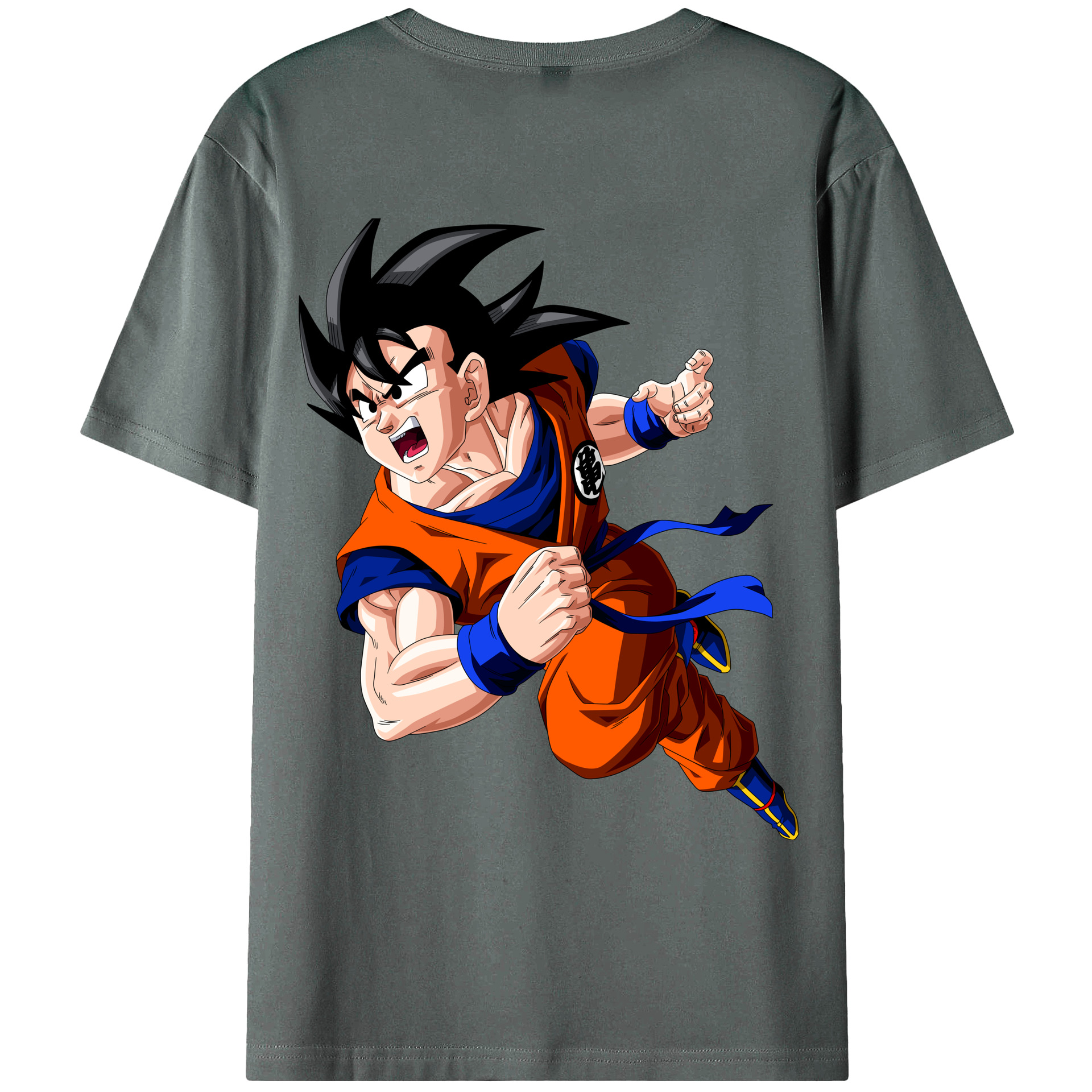 （画像用） ドラゴンボール 孫悟空（そん ごくう）Son Goku カカロット DRAGON BALL Kakarotto 綿100％ メンズ半袖Tシャツ（バックプリント） 通気性